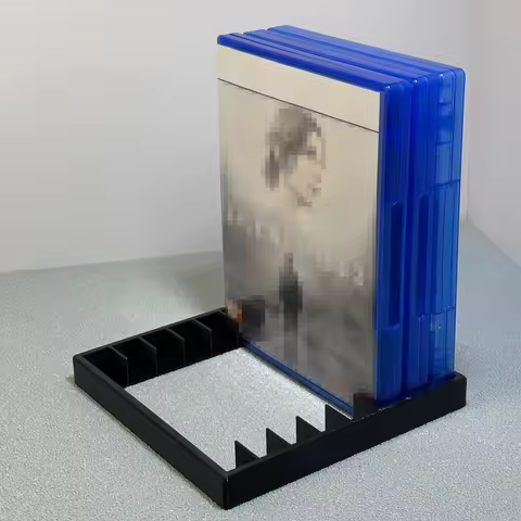 Game Cartridge Storage Rack Black 8 Slot Game CD Memory Card Display Stand Plastic Game Disc Storage
