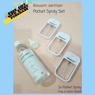 【Free gift】Blossom+ Hand Sanitizer Pocket Sprayer Set [(50ml x 3btl)+330ml+Free Funnel] Clearance stock⚠️