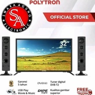 Led Digital Tv 32 Inch Polytron + Tower Speaker Type: 32Tv1855 (Medan)