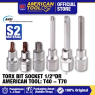 MATA Torx Sock Bit Torx Bit Socket 1/2"DR T40 - T70 55mm - 100mm American Tool