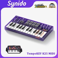 Synido Tempokey K25 MIDI Keyboard Portable 25-key MIDI instrument controller for dj band accompaniment and arrangement