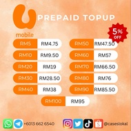 U Mobile Prepaid Top Up 5% OFF