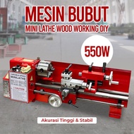 MESIN BUBUT MINI LATHE WOOD METAL WORKING 550W CJ0618 OSSIEAO -Deflexa Store