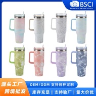 Car Cup 40oz Handle Ice Master Thermos Cup 304 Stainless Steel Large Capacity Straw Beer Cup