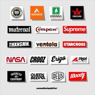 [Vinyl] Sticker Distro Clothing Brand Supreme Antem Deus Vinyl Waterproof Per Piece