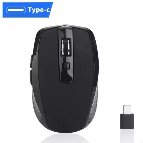 2.4G Wireless Mouse 6 Buttons Noiseless USB Type C 1200 1600 DPI Gaming Mouse With Type-C Receiver M