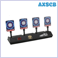 AXSCB Electronic Scoring Shooting Targets 4 Targets LED Light &amp; Shooting Sounds Effect Auto Reset Digital Targets for Nerf Guns Toys AEIUV