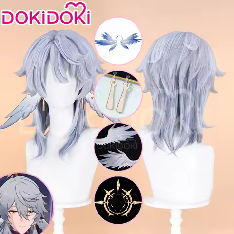 IN STOCK Sunday Cosplay Wig Game Honkai:Star Rail DokiDoki Men 48cm Layered Gradient Wig Sunday Wing