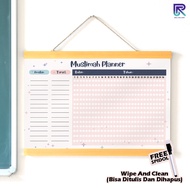 RHA GALLERY Planner Muslimah Planner Monthly Schedule Assign List Wipe And Clean Writing Schedule
