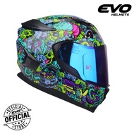 EVO AR-01 Beastie Dual Visor Full Face Helmet with Free Clear Lens