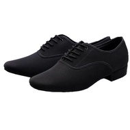 【Exclusive】 Men's Modern Jazz Sneaker For Men Professional Black Oxford Upper Latin Salsa Shoe Plus Size Low Heel Tango Ballroom Dance Shoes