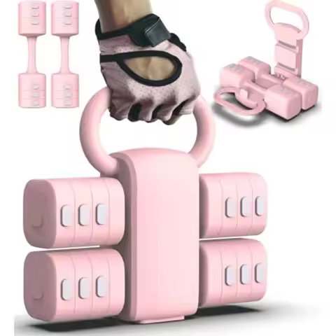 Adjustable Dumbbell Set of 2 4 in 1 Free Weights Dumbbells Set for Women with Fast Adjustment Each 2