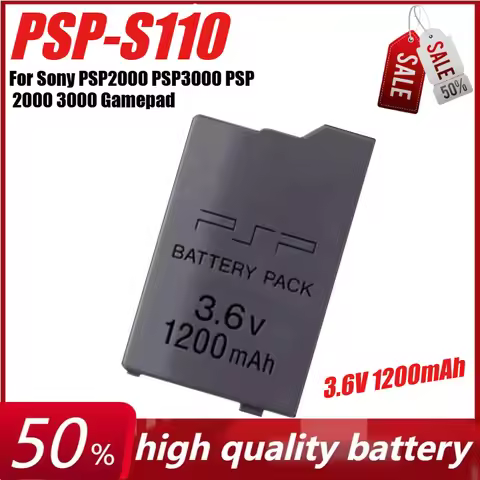 3.6V 1200mAh PSP-S110 Lithium Rechargeable Battery Pack for Sony PSP2000 PSP3000 PSP 2000 3000 PlayS
