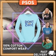 PSOS Baju T Shirt Perempuan Lengan Panjang Women Clothes T Shirt Long Sleeve Viral Style 100% Cotton Design 1
