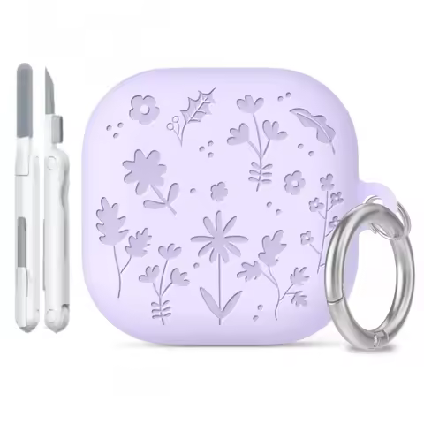 New for Samsung Galaxy Buds 4/Buds 4 Pro Silicone Protective Case with Keychain &Cleaning Kit 3D Flo