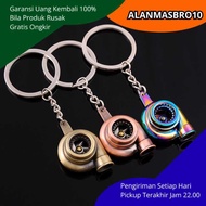 GANTUNGAN Original Turbo Engine Zinc Alloy Car Keychain Accessories Unique Automotive Design For Dai