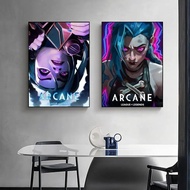 Arcane Jinx Anime Poster Print Canvas Wall Art for Living Room Bedroom Home Decoration