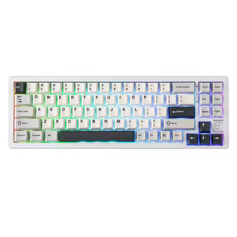 YUNZII AL71 Silver CNC Aluminum Mechanical Keyboard, Hot Swap 71-Key Wireless Gaming Keyboard, Compa