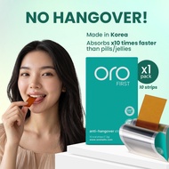 ORO FIRST Anti Hangover Strips (10 Servings) | Hangover Relief | KKM Approved | Hangover Prevention