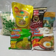 Paket Sembako Mini Komplit 1 Beras, Minyak, Gula, Kopi, Mie