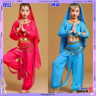 Ready Stock 7pcs Kids&Adult Chiffon Belly Dance Dress Gypsy Women Halloween Costume