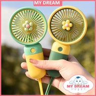 Portable Hand Table Mini Fan USB Charge Battery Desk flower fan