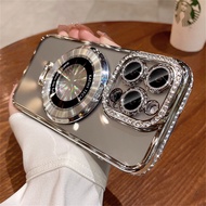 Casing Ponsel Berlian Mewah untuk Iphone 15 Pro Max case iphone 12 13 14 Pro Max Casing Transparan D