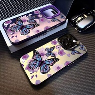 Vivo Y05 Y11d Y21 5G Y31d Y21d Case Butterfly Flower Phone Case Matte Frosted Shockproof Cover