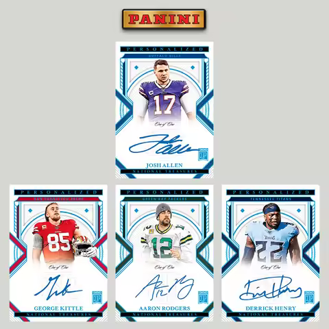 Panini 2020 Playoff National Treasures Josh Alllen George Kittle Derrick Henry Diy Rugby Star Tradin