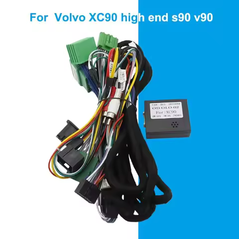 For Volvo XC90 High End S90 V90 Cable Car 16Pin Wiring Harness Adapter Canbus Box Decoder Android Ra