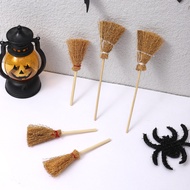 Halloween Broom Witch Small Broom Mimosa Mini Craft Decoration Little Witch Props Ornaments