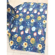 ✳Kain Cotton Cadar Corak Bunga Warna Biru Bidang 92  Japanese Flower 100 Cotton Twill Bedding Fabric By Meter✴