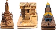 A & S VENTURES Wooden Hand Carved 3D Kedarnath Temple Lord Badrinath Souvenir Temple Shri Ram Mandir