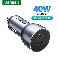 UGREEN 40W PD Car Charger Quick Charge QC4.0 3.0 USB Type C PD Fast Charging For iPhone 14 Mobile Ph