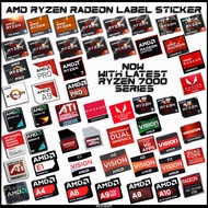 AMD Athlon Vega Ryzen ATI AMD Ryzen 3 Ryzen 5 Ryzen 7 Ryzen PRO Ryzen 3,5,7 7000 Laptop Desktop Label CPU Sticker Vinyl