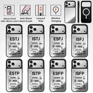 ESFJ ISTP Personality labels Mirror Magnetic Ring effect phone case compatible Apple iPhone 17 16 14
