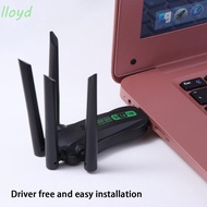LLOYD Dual Band WiFi6 USB Adapter, AX900 Bluetooth 5.4 900Mbps WiFi Dongle, Stable Connection 4 Ante