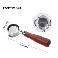 58MM Coffee Portafilter 2 Ears Bottomless Portafilter Solid with Rosewood Handle for E61 Coffee Machine Replacement Accessories