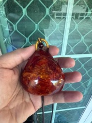 ［保真］天然紅金沙蜜蠟吊墜 （64.5g)