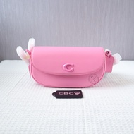 (READY NEW) Emmy Leather Saddle Bag 23 Vivid Pink