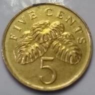 Koin Singapura 5 cent th 2005