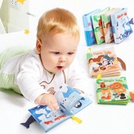 1pc Indestructible Rattle Cloth Book Toy, 6 Themes 3D Pop-Up Baby Early Learning Washable Crinkle So