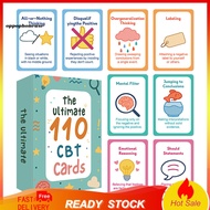 SUN_ Mental Wellness Support Cards Behavioral Therapy Cards 110pcs Cbt Deck Cards for Anxiety Relief
