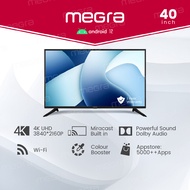 MEGRA Android TV 40 Inch / TV 32 Inch LED Television 4K UHD Smart TV powered by Android 超高清智能电视机