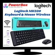 POWERBOX Logitech Wireless Keyboard & Mouse Combo MK220 with Advanced 2.4 GHz Wireless & Compact Des