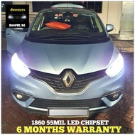 Renault Kadjar / Scenic 4 - H7 H16 H8 6.5k White Headlight LED / FogLight Bulb - ⭐Error Free