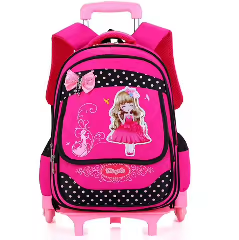 School Trolley Backpack for girls School Rolling backpack Girls Travel luggage bag wheeled bag for S
