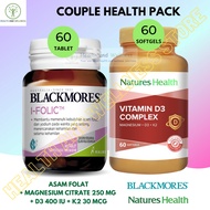 BLACKMORES I FOLIC 60 TABLETS NATURES HEALTH VITAMIN D3 COMPLEX 60 SOFTGELS