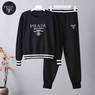 A Dpor ADPRA074 Stylish Round Neck Knit Top - Color Block Fashion Set