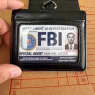 Ordinary Box Packaging Customized Photo FBI High-End Genuine Leather Card Holder FBI Agent Certifica